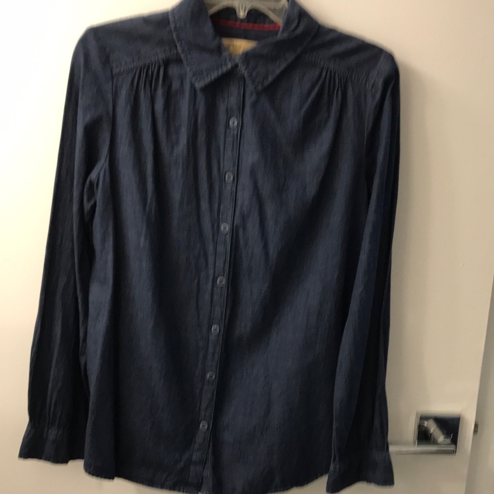Blue Button Down Shirt with Classic Collar